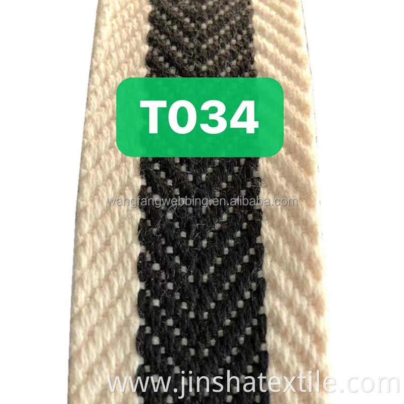 Spot supply polyester cotton fabric wholesale webbing color accessories shoe material webbing strap belt